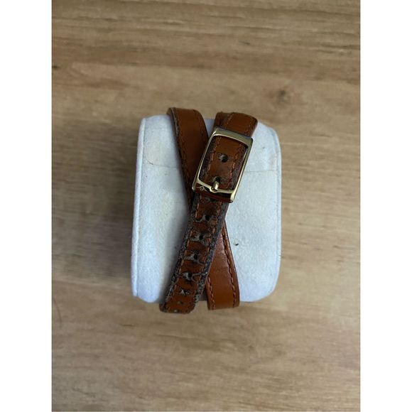 Stuhrling Soiree Deauville 23K Gold Fused SS Sport Watch, Leather Wrap Band - Picture 6 of 12